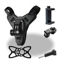 Kit Soporte para Casco de Moto – Montaje 2 en 1 para Cámara GoPro y Celular (5 piezas)